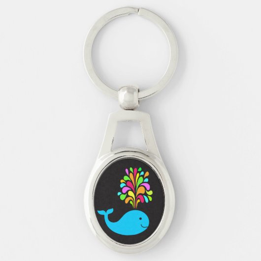 Porte-clés Baleine amusante (Devant)
