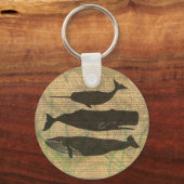 Porte-clés Baleine antique Vie marine (Recto)