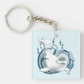 Porte-clés Baleine Béluga Bleue (Devant)
