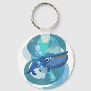 Porte-clés Baleine bleue