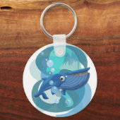 Porte-clés Baleine bleue (Recto)
