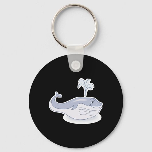Porte-clés baleine bleue heureuse (Recto)