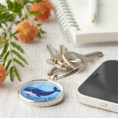 Porte-clés Baleine Bleue Mignonne (Côté)