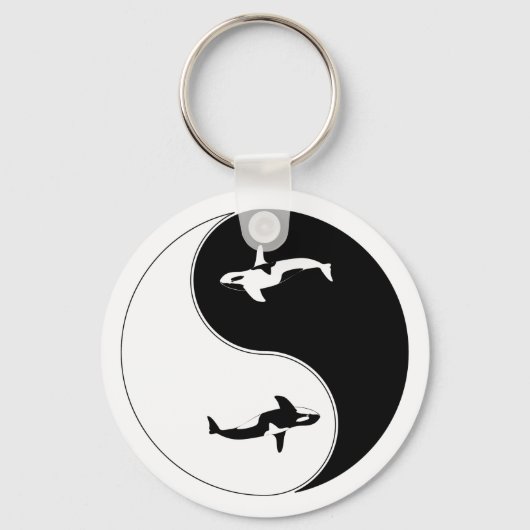 Porte-clés Baleine de Yin Yang (Recto)
