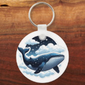 Porte-clés Baleine nuage flottant avec étoiles (Verso)