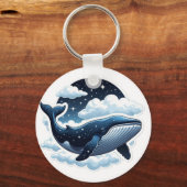 Porte-clés Baleine nuage flottant avec étoiles (Recto)