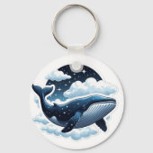 Porte-clés Baleine nuage flottant avec étoiles (Verso)