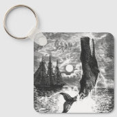 Porte-clés Baleine vintage, Vie Marine Animaux (Recto)