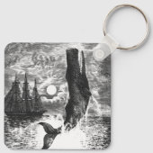 Porte-clés Baleine vintage, Vie Marine Animaux (Dos)