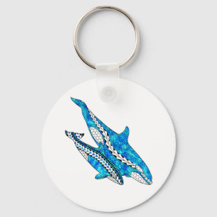 Porte-clés Baleines Orca tribales