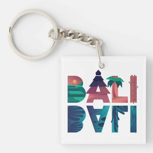Porte-clés Bali Indonésie Voyages (Devant)