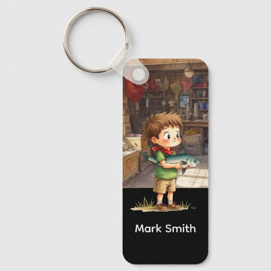 Porte-clés Balise bagage pour les amateurs de pêche (Recto)