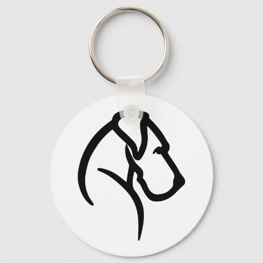 Porte-clés Balise de animal de compagnie Great Dane Head (Recto)