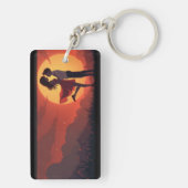 Porte-clés Balise de bagage rouge (Dos)