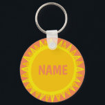 Porte-clés Balise de nom de la PERSONNALISER IT Yellow Sun Su<br><div class="desc">Décorez votre tenue avec ce porte - clé d'art cool. Ça fait un grand cadeau ! Vous pouvez le customiser et ajouter du texte. Consultez ma boutique pour plus de couleurs et de motifs ! Faites-moi savoir si vous aimeriez quelque chose de personnalisé aussi.</div>