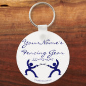 Porte-clés Balise de sac d'engrenage personnalisable - bleu (Recto)