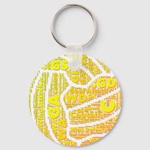Porte-clés Ball Design Yellow Netball