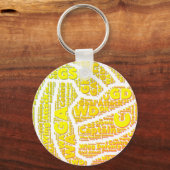 Porte-clés Ball Design Yellow Netball (Recto)