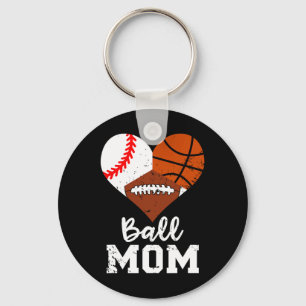 Porte-clés Ball Maman Drôle Baseball Football Football Basket