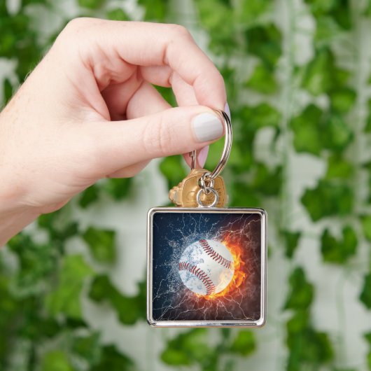 Porte-clés Balle de baseball (main)