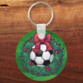Porte-clés Balle de football Noël (Recto)
