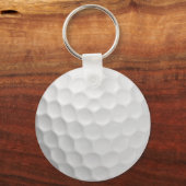 Porte-clés Balle de golf blanche texturée avec nom et numéro  (Verso)