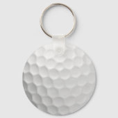 Porte-clés Balle de golf blanche texturée avec nom et numéro  (Verso)