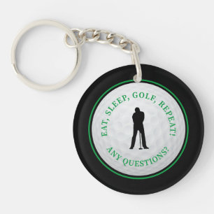 Porte-clés Balle de Golf Drôle Golfeur Personnalisé Pour Lui 