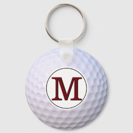 Porte-clés Balle de Golf Monogramme Golfeur Sur Les Pelouses