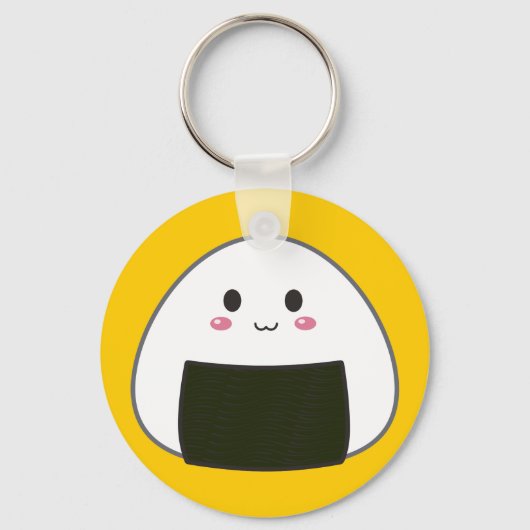 Porte-clés Balle de riz Kawaii "Onigiri" (Recto)