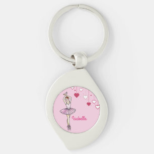 Porte-clés Ballerina avec robe rose et chaussures Pointe Toe