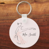Porte-clés Ballerina ballet dancer personalised name gift (Recto)