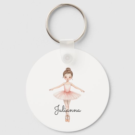 Porte-clés Ballerina Girl Personalized (Recto)