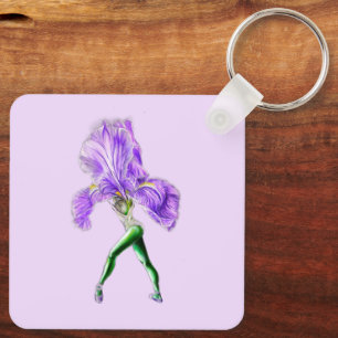 Porte-clés Ballerina Iris Flower Ballet Dancer Porte - clé