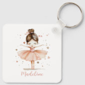 Porte-clés Ballerina Nom personnalisé Fille (Dos)
