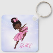 Porte-clés Ballerina rose, ballet violet afro-américain (Dos)