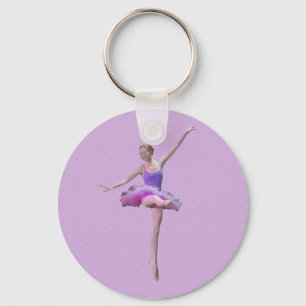 Porte-clés Ballerine dans le porte - clé rose et pourpre