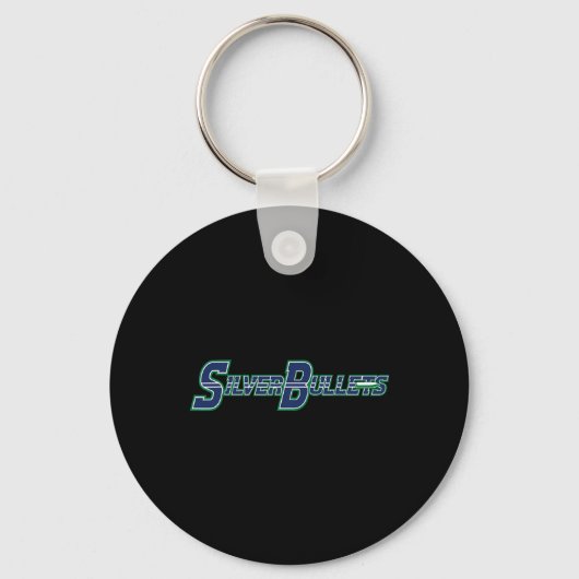 Porte-clés Balles d'argent Softll - Logo bleu (Recto)