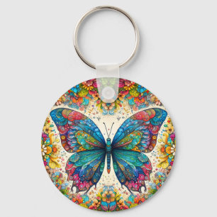 Porte-clés Ballet arc-en-ciel d'un papillon