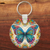 Porte-clés Ballet arc-en-ciel d'un papillon (Recto)