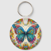 Porte-clés Ballet arc-en-ciel d'un papillon (Verso)