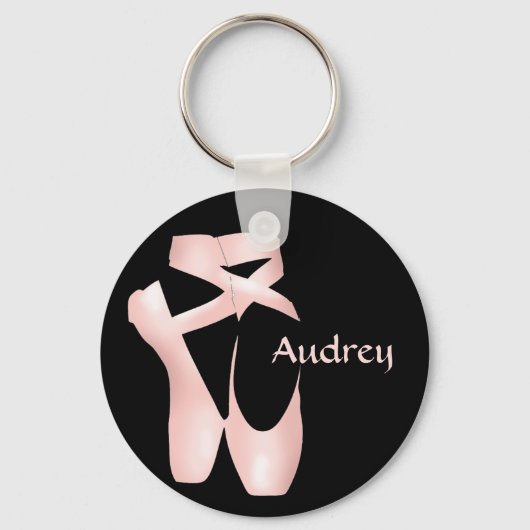Porte-clés Ballet Ballerina Pink Pointe Shoes Custom Basic (Recto)