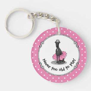 Porte-clés Ballet Ballerina Princesse Greyhound Chig (noir)