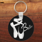 Porte-clés Ballet Ballerina White Pointe Chaussures Basic (Recto)