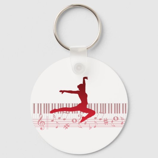 Porte-clés Ballet dancer sur clavier (Recto)