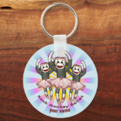 Porte-clés Ballet de Singe en Chaussette (Recto)