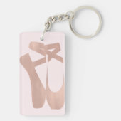 Porte-clés Ballet Maman Rose Rose Or Étoiles & Coeurs (Dos)