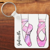 Porte-clés Ballet personnalisé Ballerina rose (Recto)