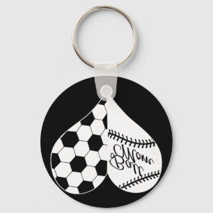 Porte-clés Ballon de football à lacets de baseball Motif Ball