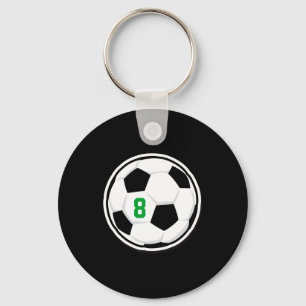 Porte-clés Ballon de Football Blanc Noir Vert Enfants Équipe